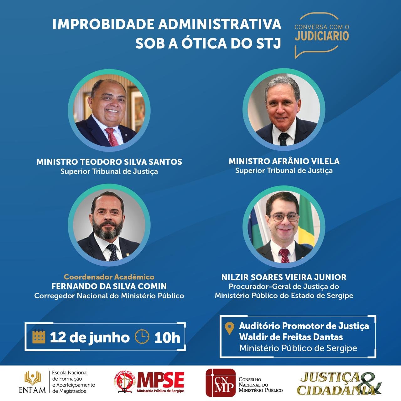 Conversa com o Judiciário leva o Direito Público sob a ótica do STJ à sede do MPSE em Aracaju