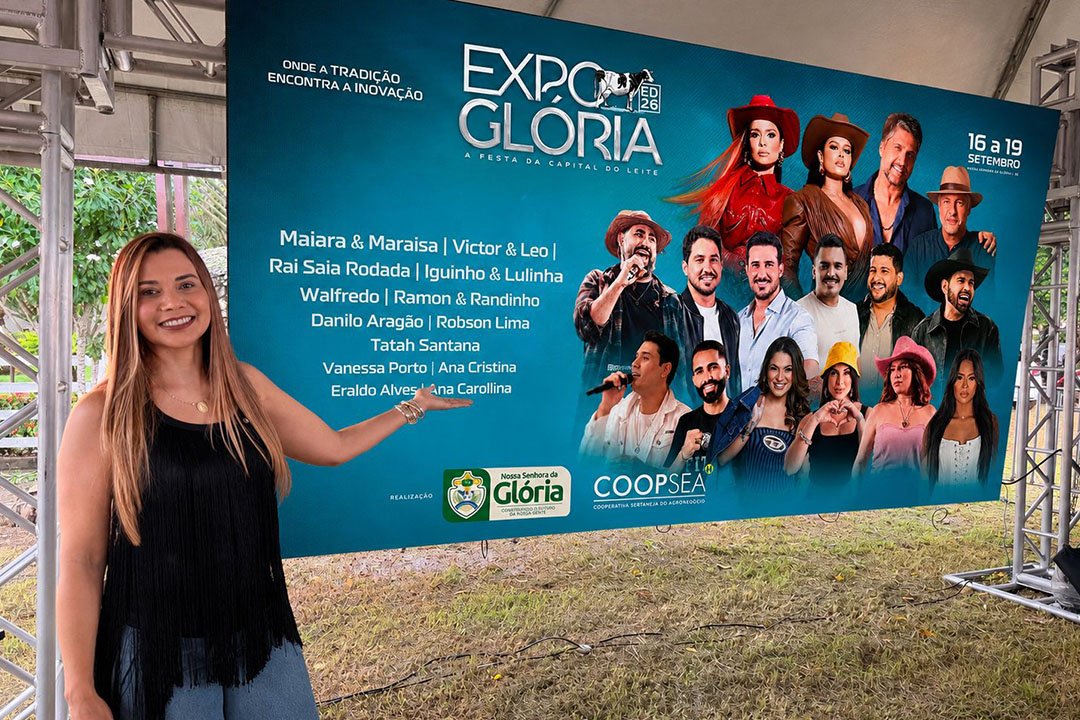 Prefeitura de Glória anuncia a programação completa da Expo Glória 2026