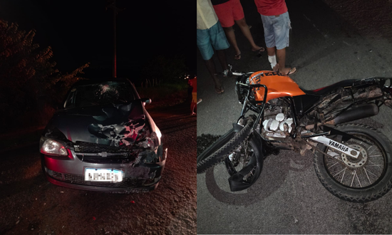 MOTOCICLISTA MORRE E DUAS PESSOAS FICAM FERIDAS APÓS ACIDENTE ENVOLVENDO CARRO E MOTO NA SE-448