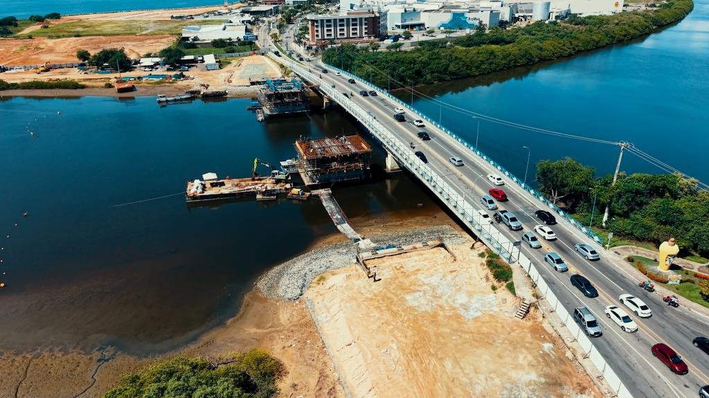 DUPLICAÇÃO DA PONTE GODOFREDO DINIZ AVANÇA E TERÁ OPERAÇÃO PARE E SIGA A PARTIR DO DIA 17 DE JUNHO