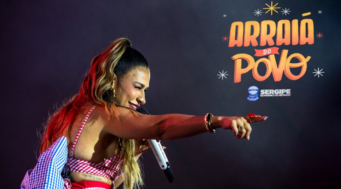 “Quinta Delas” reúne Simone Mendes, Samyra Show e Nineia Oliveira no palco do Arraiá do Povo, na Orla de Atalaia em Aracaju, nesta quinta-feira