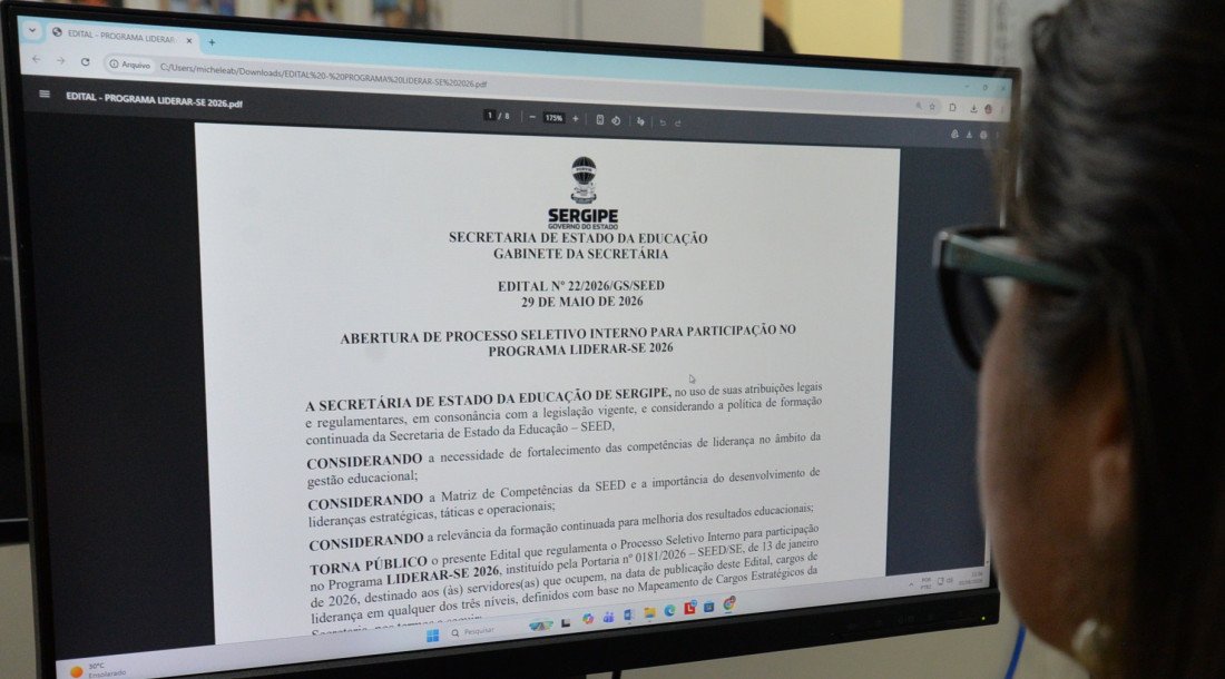 Programa Liderar-SE 2026 abre seleção para fortalecer competências de liderança na Rede Pública Estadual