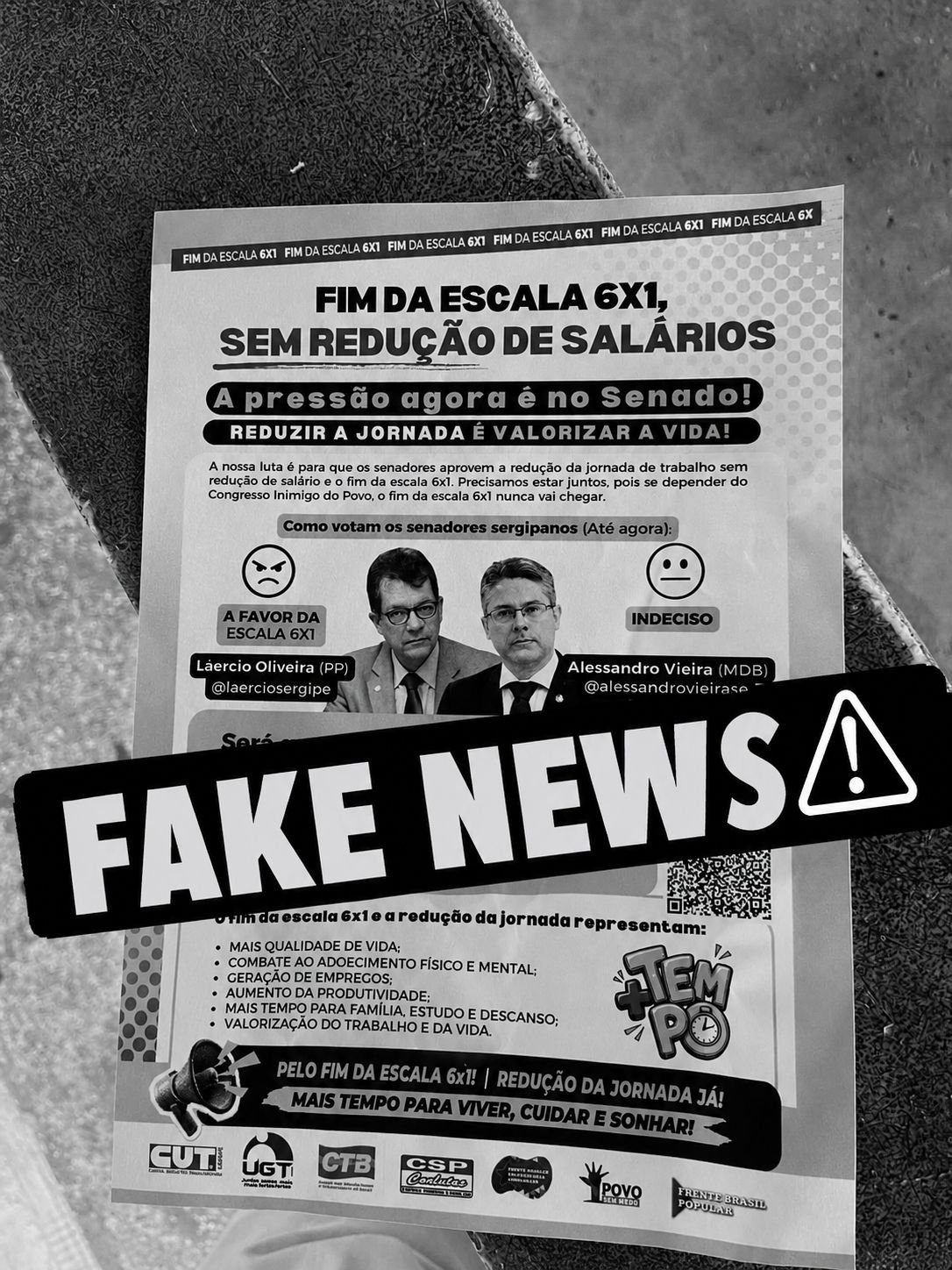 Alvo de Fake News, Alessandro Vieira é favorável ao fim da escala 6×1