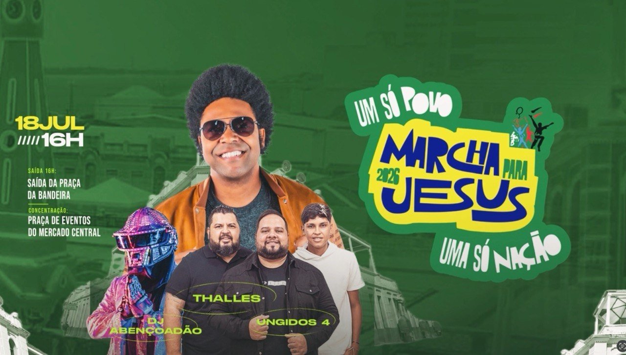 Marcha para Jesus 2026 será realizada no próximo sábado, dia 18, em Aracaju