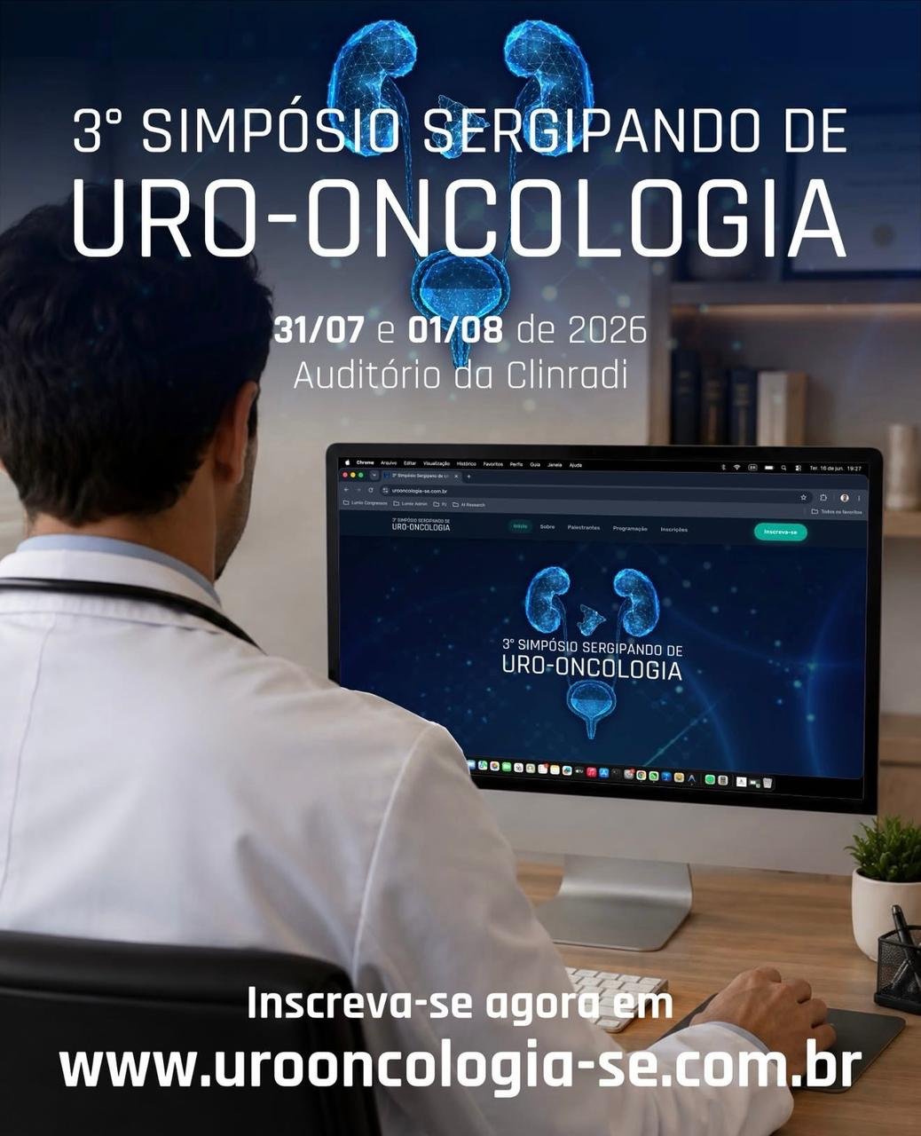 3º SIMPÓSIO SERGIPANO DE URO-ONCOLOGIA REUNIRÁ ESPECIALISTAS PARA DEBATER AVANÇOS NO TRATAMENTO DO CÂNCER UROLÓGICO