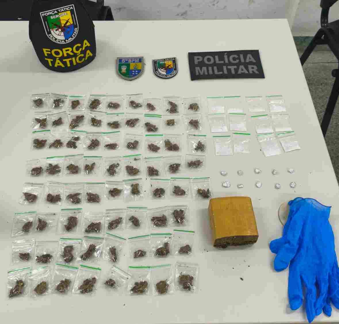 SUSPEITO DE TRÁFICO É PRESO DURANTE AÇÃO INTEGRADA DAS POLÍCIAS MILITAR E CIVIL EM NOSSA SENHORA DA GLÓRIA