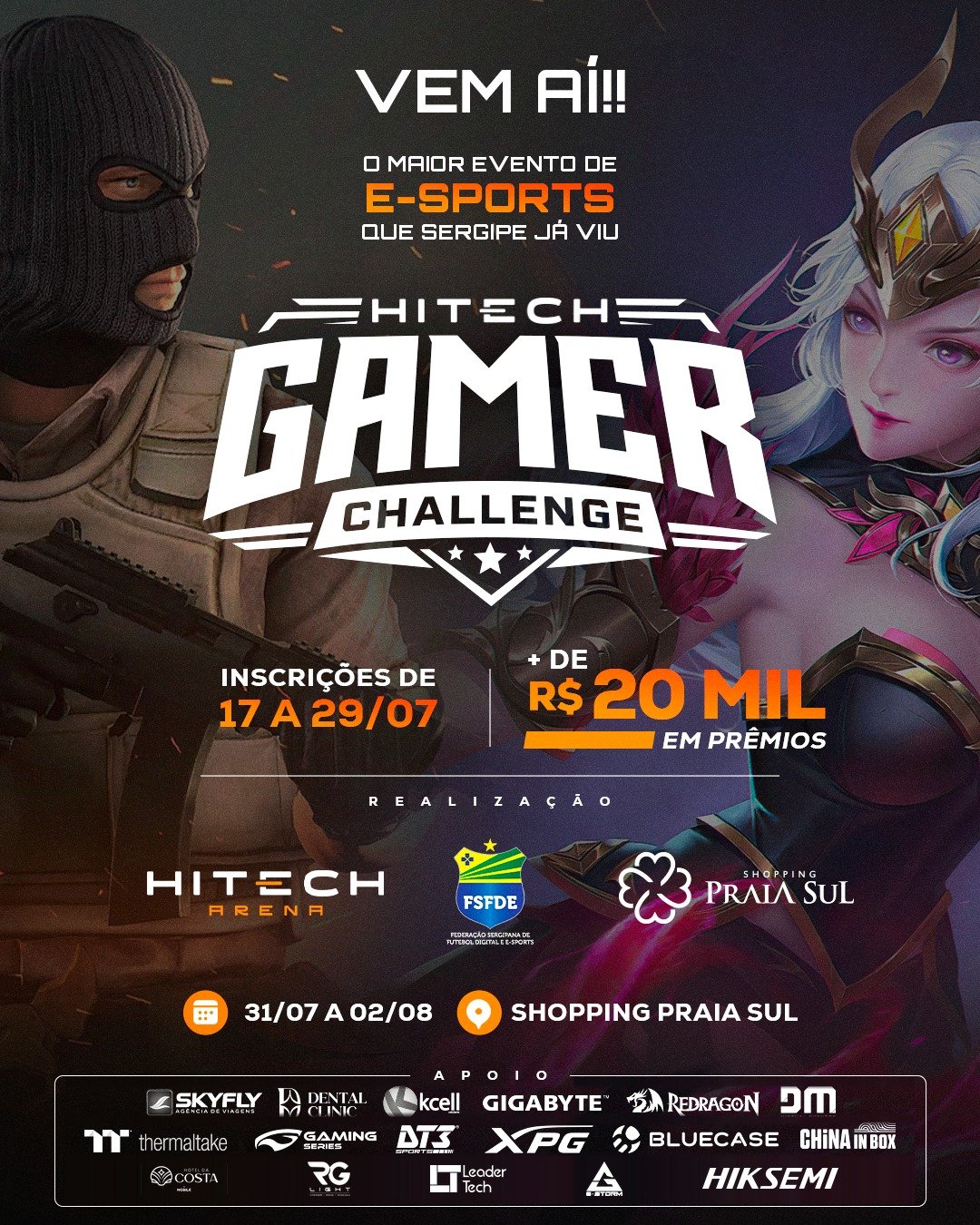 Inscrições para o Hitech Gamer Challenge estão abertas até 29 de julho