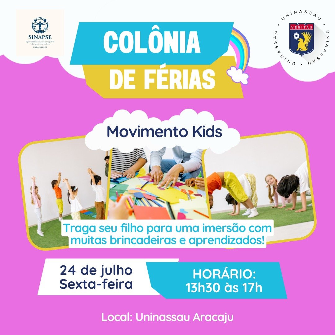 Colônia de Férias oferece programação gratuita para crianças em Aracaju