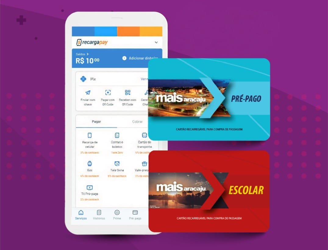 Passageiros podem realizar recarga online do Mais Aracaju durante a viagem sem taxa adicional