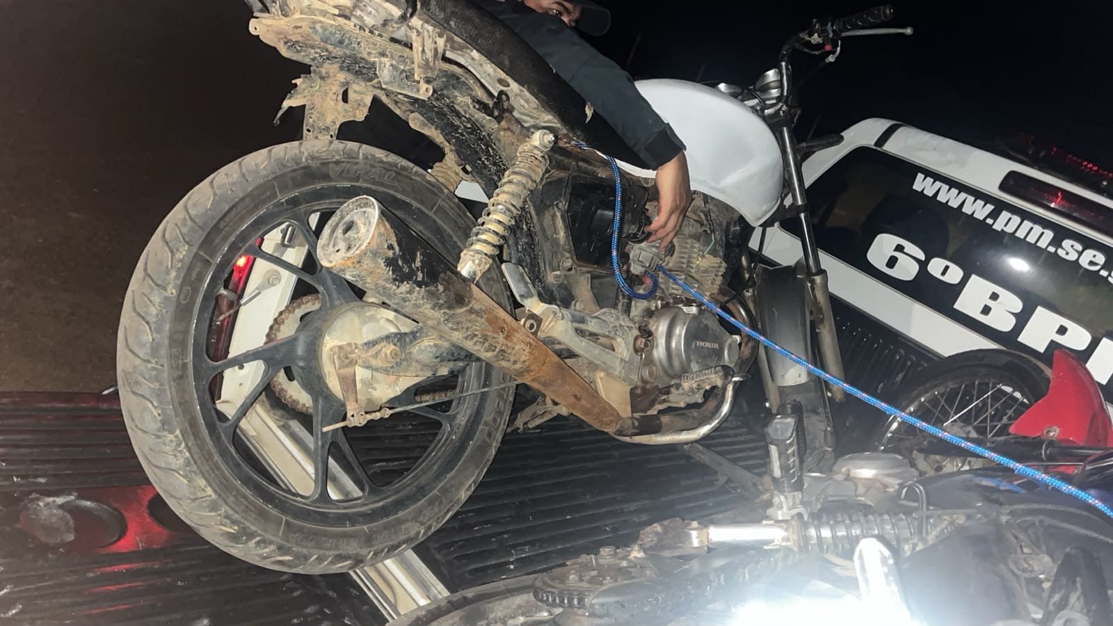 PM apreende motocicleta com os sinais de identificação adulterados