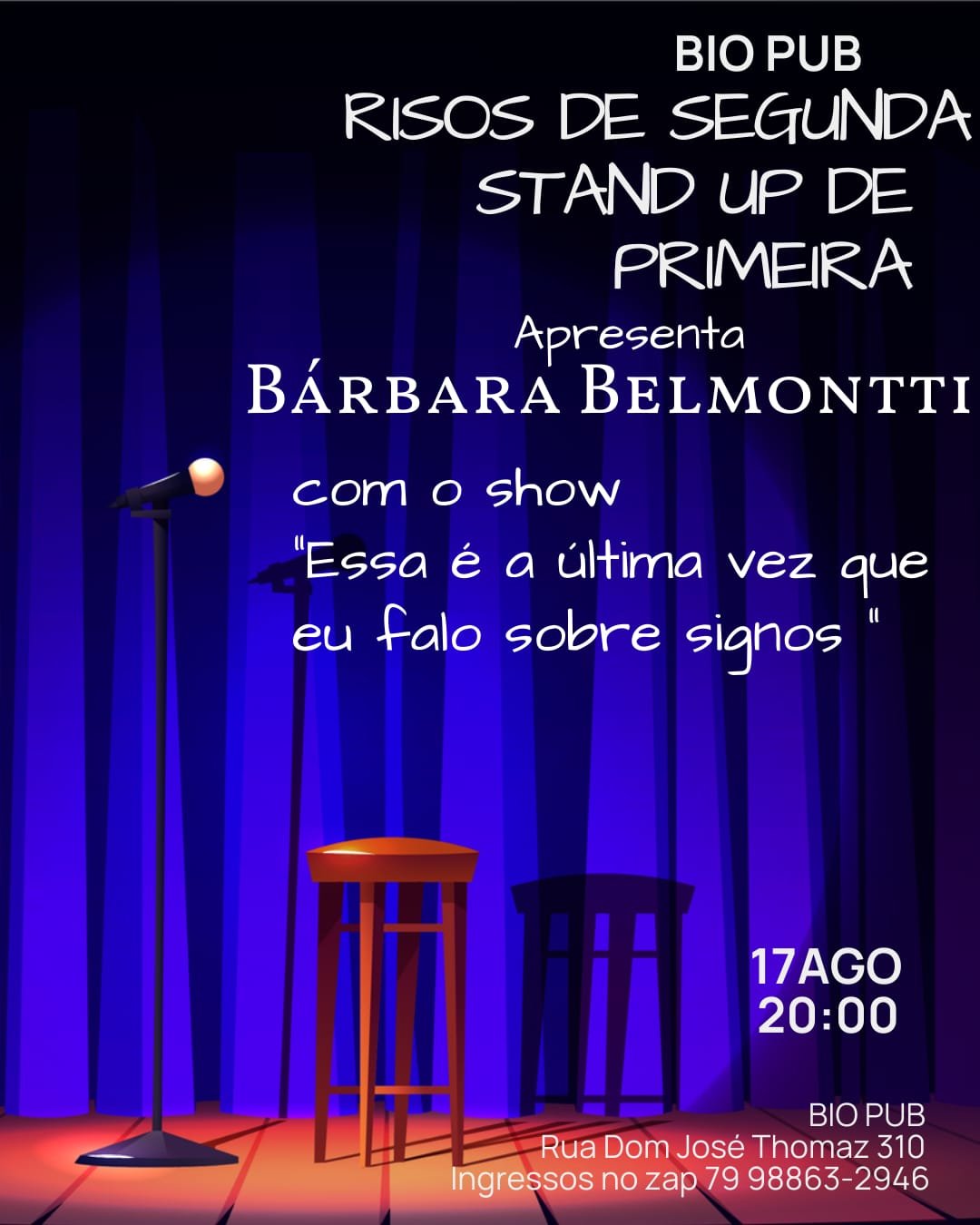Bárbara Belmontti promete decifrar a origem dos signos em novo espetáculo