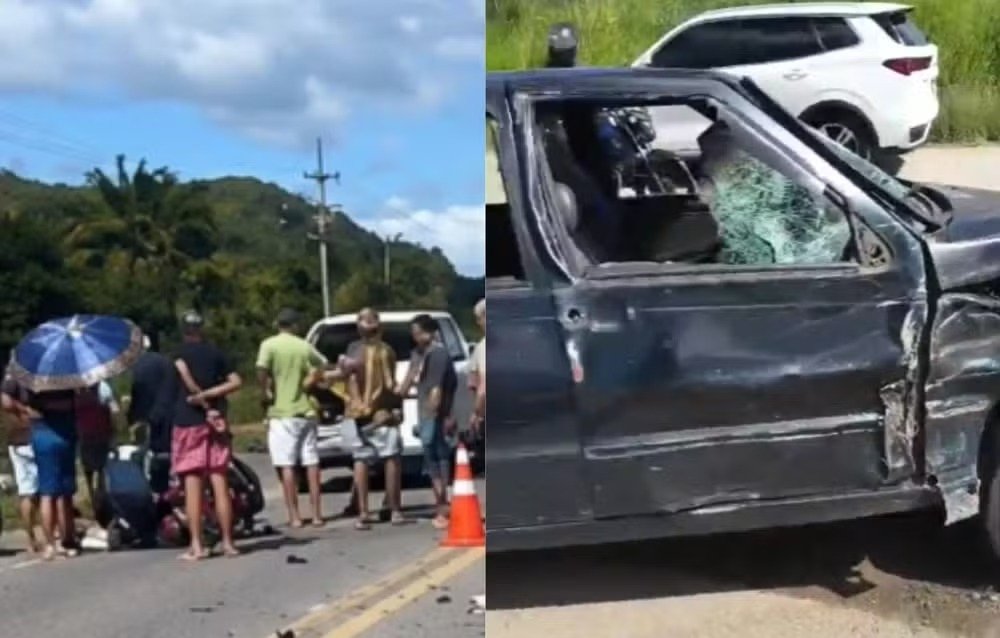 Colisão envolvendo moto e carro deixa um morto e um ferido na BR-235, em Nossa Senhora do Socorro