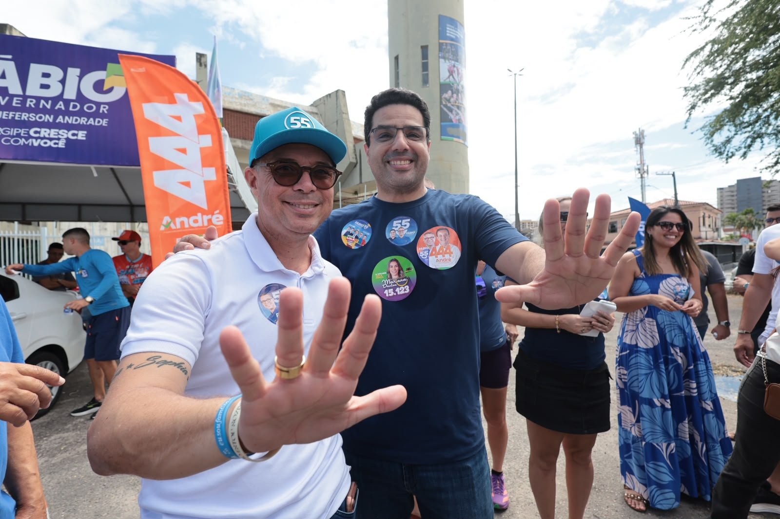 O crescimento de Sergipe nos dá força para pedir voto, afirma governador Fábio em 1º ato de campanha