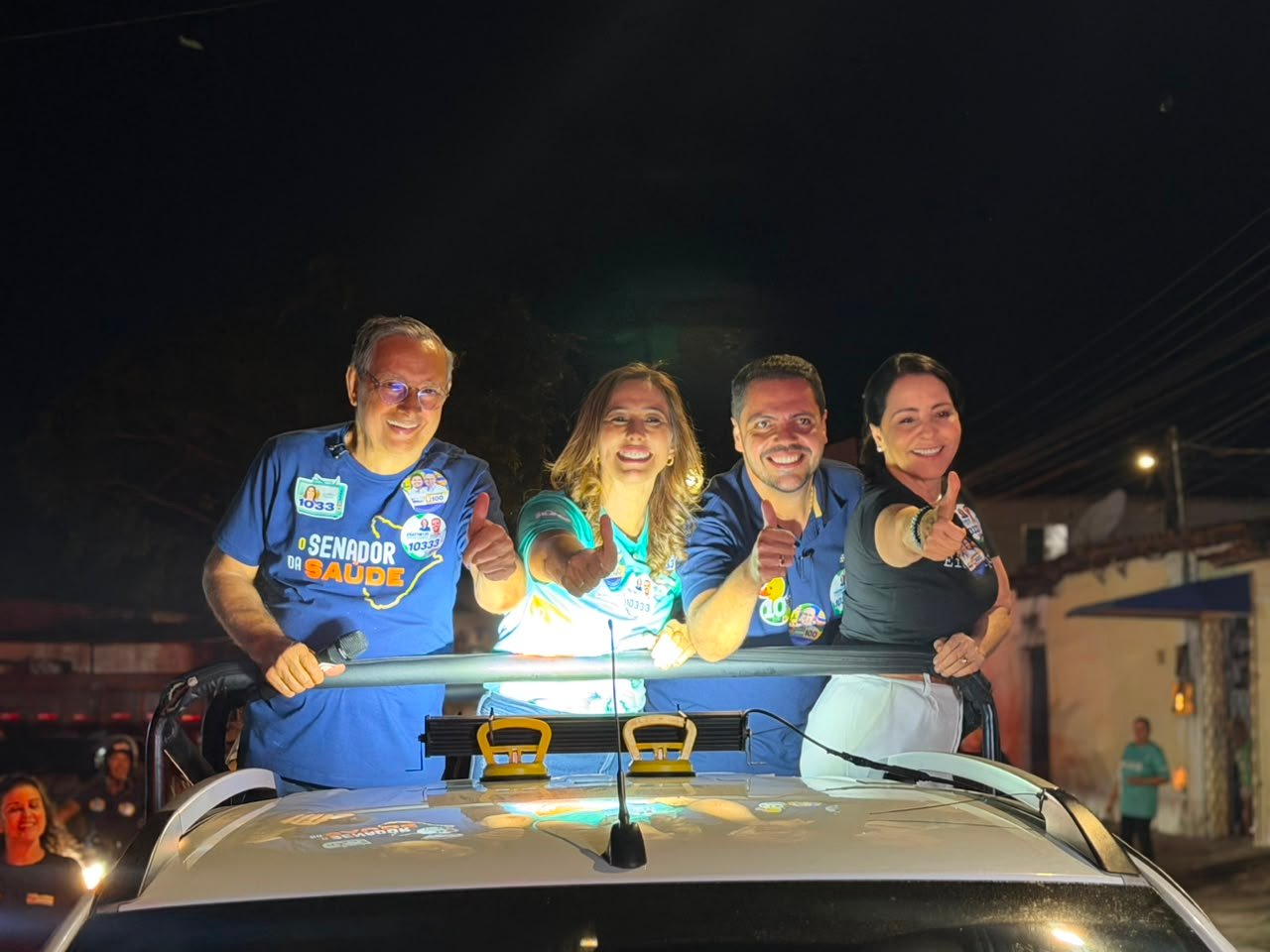 Jornalista Susane Vidal participa da 1ª carreata ao lado de Eduardo Amorim na zona norte de Aracaju