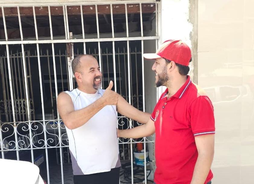 Santos Dumont abraça Camilo e João Daniel em carreata do Time de Lula