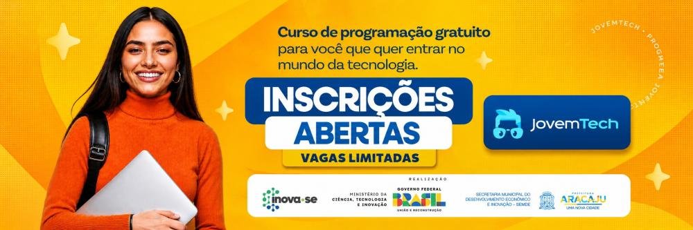 INOVASE abre inscrições para 120 vagas gratuitas do programa Jovem Tech