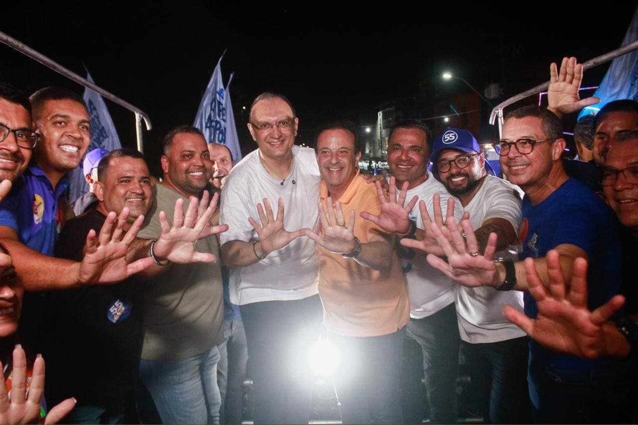 Fábio Henrique mobiliza no Marcos Freire ao lado de Mitidieri, André e Samuel Carvalho