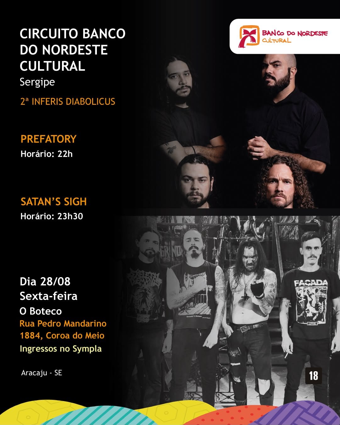 BNB Cultural promove shows de death e thrash metal na Coroa do Meio