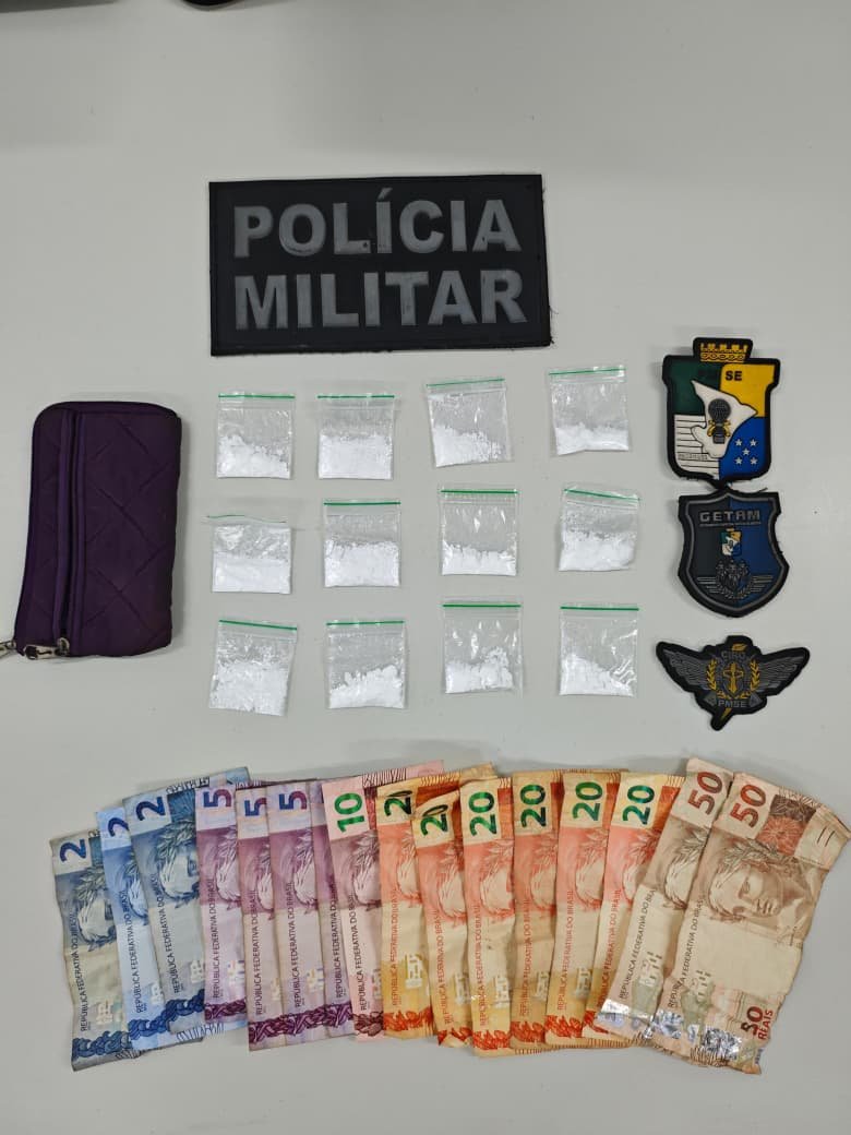 PMSE apreende cocaína e prende dois suspeitos no Bairro Santa Maria