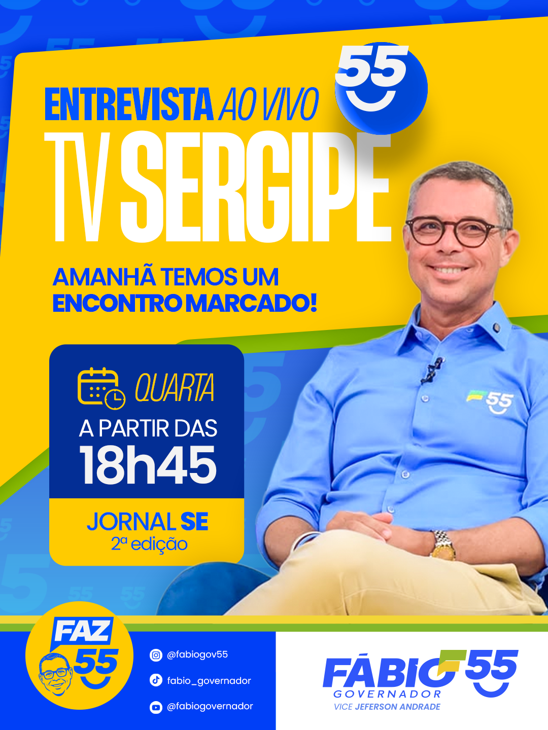 Fábio realiza minicarreata na zona norte de Aracaju nesta quarta-feira
