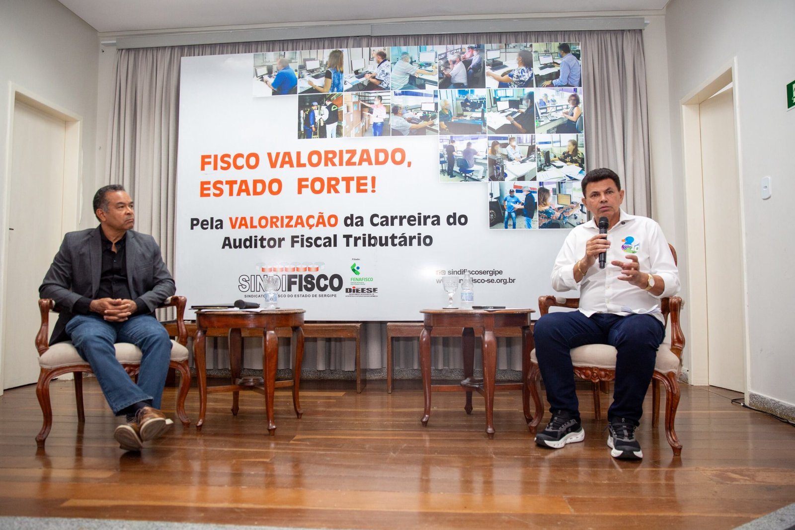 VALMIR DE FRANCISQUINHO APRESENTA PROGRAMA DE RECUPERAÇÃO FINANCEIRA EM SABATINA NO SINDIFISCO